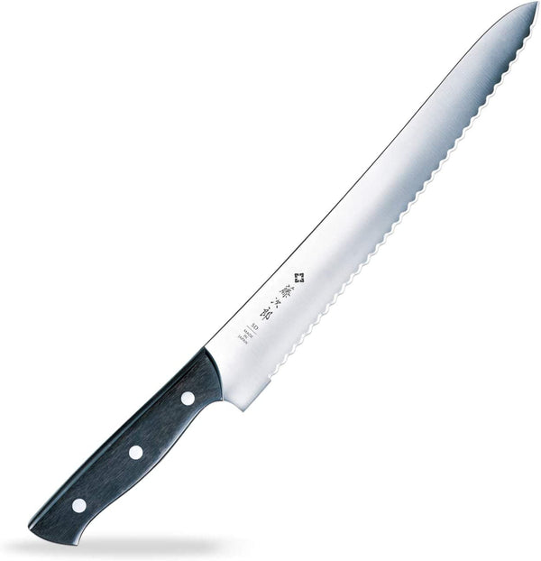 JAPAN Hand Made Chef Bread Knife Slicer Cutter, 10.6" Blade - Reinforced Laminated Material1