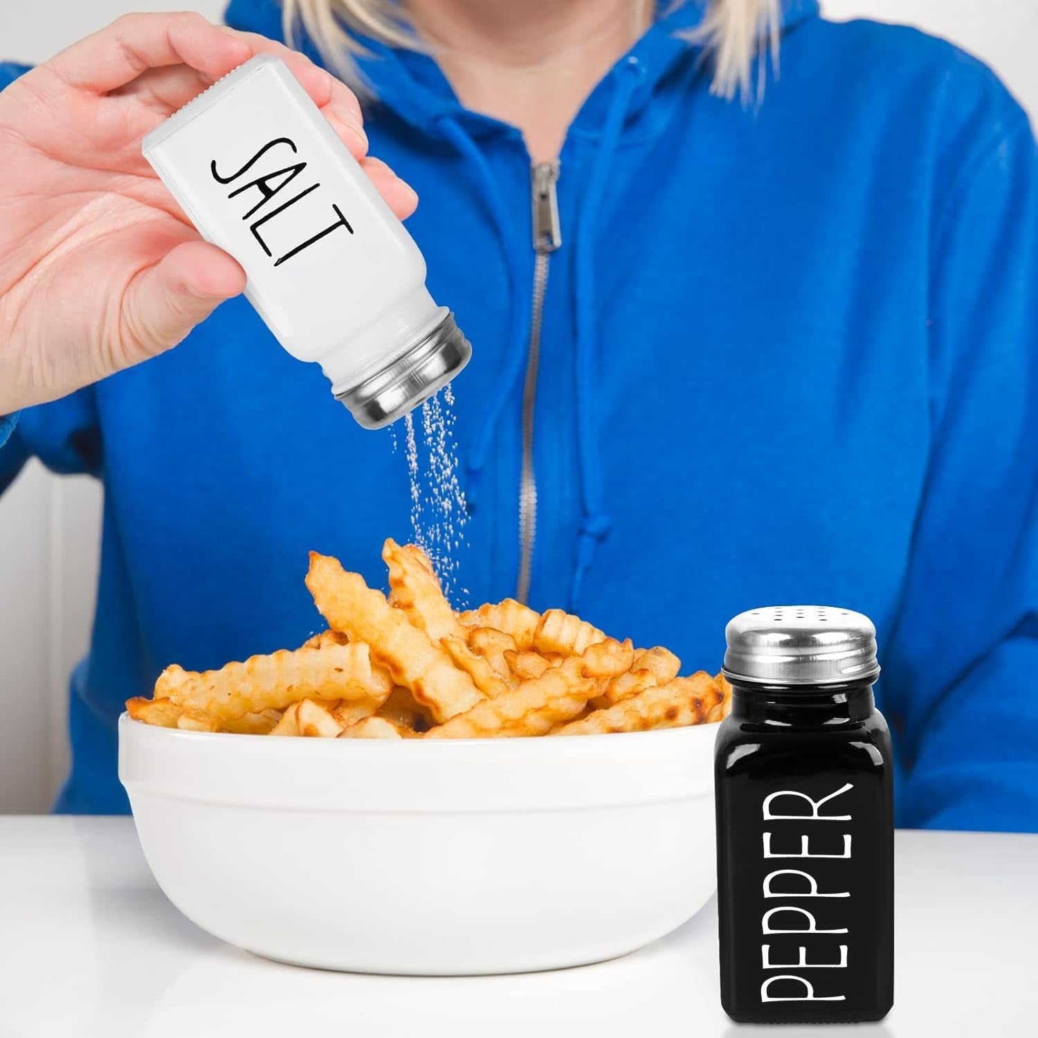 2-pack-salt-and-pepper-shakers-set-glass-shaker-with-stainless-steel-lid-modern-and-cute-farmhouse-black-and-white