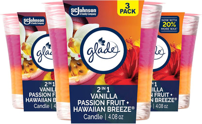 2In1 Scented Candle, Hawaiian Breeze & Vanilla Passion Fruit, 3 Count1