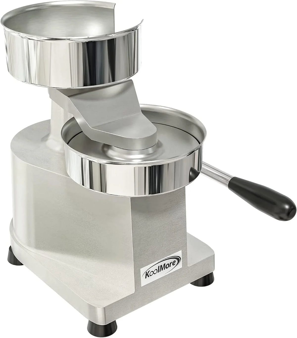 burger-press-patty-maker-for-5-hamburgers-stainless-steel-manual-forming-machine-for-personal-and-commercial-foods-heavy-duty-processor-includes-pattie-papers-chm-5-silver