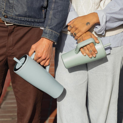 Era 40 Oz Tumbler with Handle and Straw | 100% Leakproof Insulated Water Bottle Tumbler with Lid and Flexible Softsip Straw | Made of Stainless Steel | Cup Holder Friendly | 40Oz (Blue Agave)7