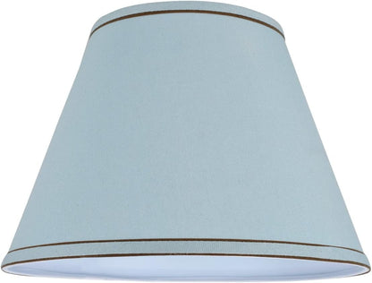 32183A Transitional Empire Shape Spider Construction Lamp Shade, Light Blue, 7" Top X 13" Bottom X 9-1/2" Slant Height2