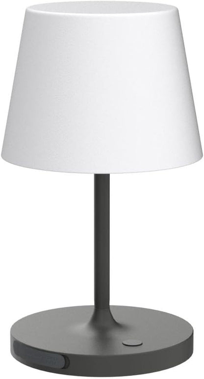 Outdoor Battery Operated Table Lamp Waterproof, 4000Mah Cordless Table Lamp Rechargeable, Touch Dimmable Desk Lamp, LED Night Light for Patio Camping Restaurant Home, H9.6In, Dark Grey4