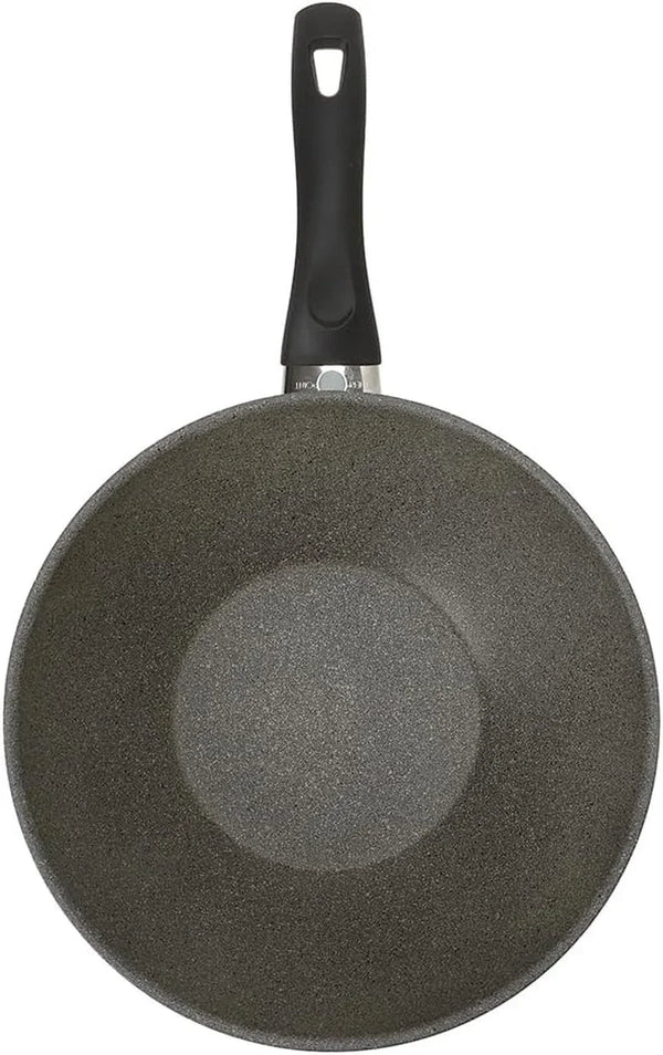 75002-895 Ferrara Wok, 11.0 Inches (28 Cm), Induction Compatible, Granitium 5-Layer Coating, Made in Italy2