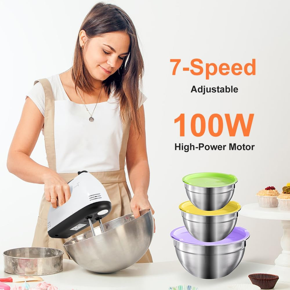 7-speed-electric-hand-mixer-5-large-mixing-bowls-set-handheld-mixers-with-whisks-beater-stainless-steel-metal-nesting-bowl-measuring-cups-spoons-kitchen-cake-blender-for-prep-baking-supplies