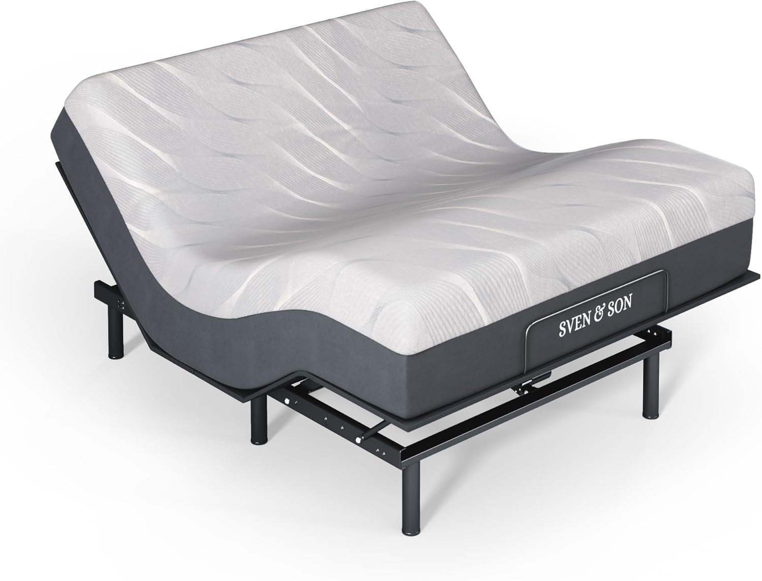 sven-and-son-essential-adjustable-bed-base-frame-14-inch-hybrid-spring-matt-medium-soft-easy-assembly-head-and-foot-lift-memory-positions-zero-gravity-wireless-remote-queen