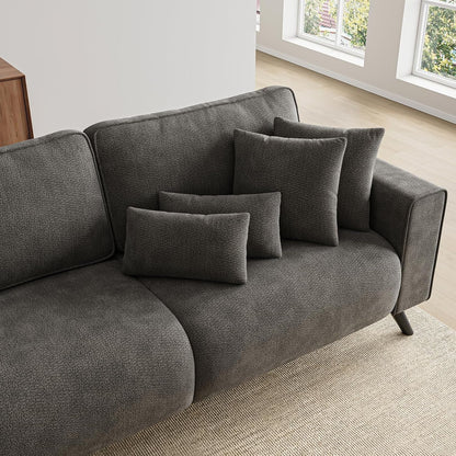 85" Loveseat Sofa, Chenille Couch with Deep Seat, Dark Grey7