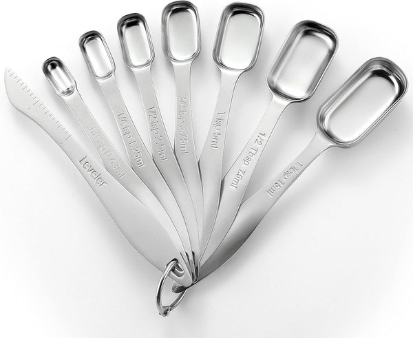 Stainless Steel Measuring Spoons Set of 8 with Leveler1