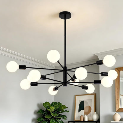 12-Light Height Adjustable Sputnik Chandelier1