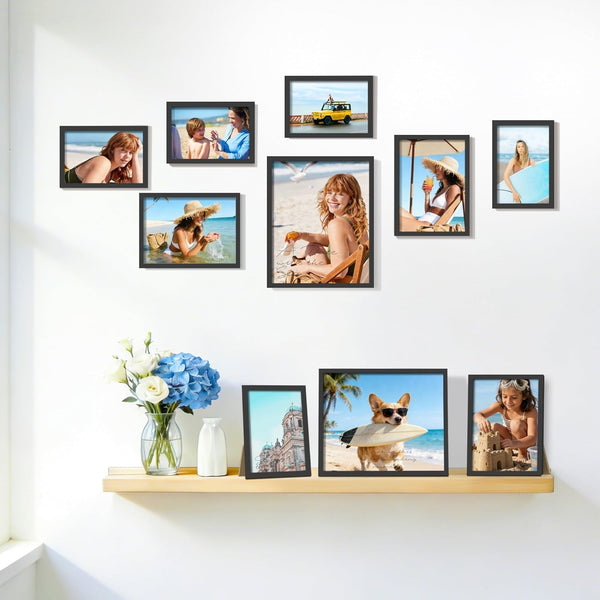 15 Pack Mixed Size Gallery Collage Frame Black6