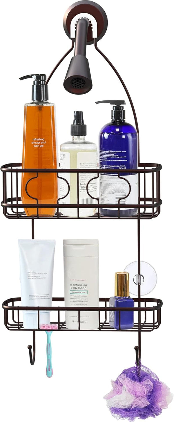 Bathroom Hanging Shower Head Caddy Organizer, Bronze4
