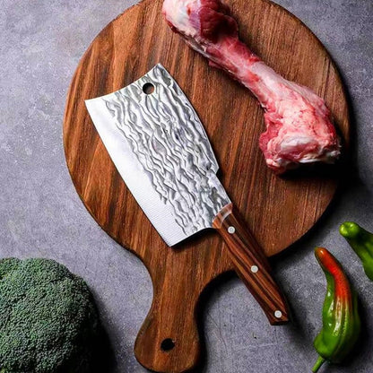 Meat Cleaver,Cleaver Knife, 6.5Inch Hand Forged Chef Knife Cleaver Bone Knife Fish Knife Double Edge Kitchen Knife, ZJH96581