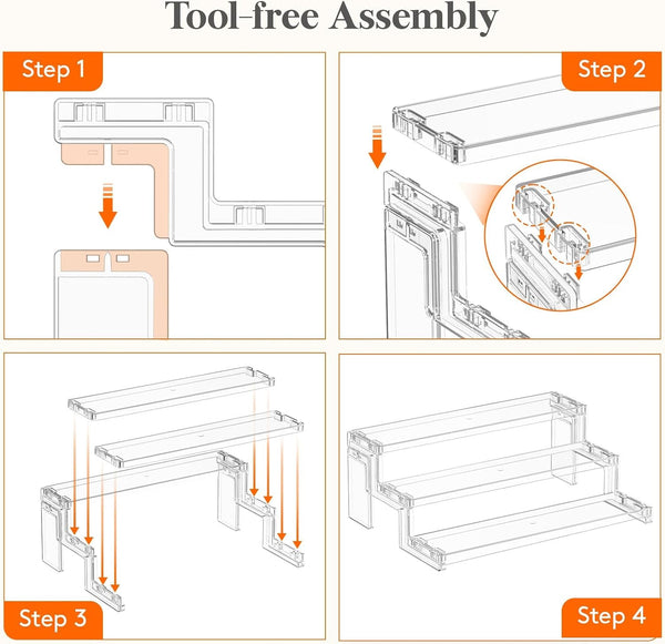 12″ Spice Rack, Perfume Cologne Stand, Tool-Free Assembly, 1 Pcs5