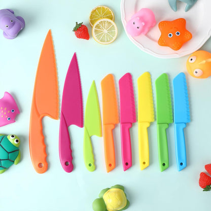 48 Pcs Kid Cooking Kitchen Knife Set, Plastic Serrated Edges Children'S Safe Nylon Knives for Cutting Fruit Bread Cake Salad Lettuce Kids Cooking Supply7