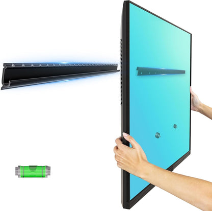 Studless TV Wall Mount for 32-75 Inch Tvs, Low Profile, No Drill | No Stud Drywall TV Mount Holds up to 150 Lbs, Easy to Install for Bedroom Living Room, Includes Level & Mounting Hardware1