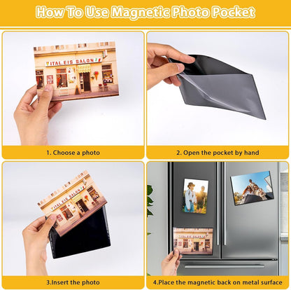 20 Pack Magnetic Picture Frames for Refrigerator,4X6 Inch,Black7
