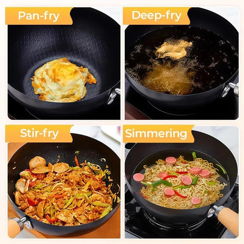 japanese-iron-pot-with-lid-heavy-duty-uncoated-iron-wok-deep-frying-pan-for-stovetop-cooking-traditional-iron-cookware-for-stir-fry-and-saute-hammer-glass-cover-m-9-5-in