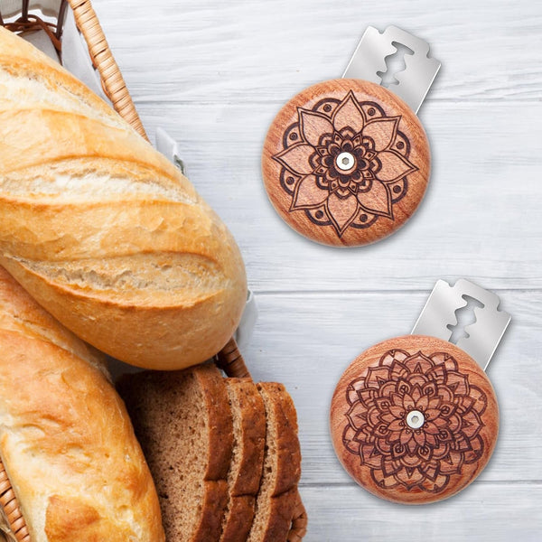 14PCS Wood Sourdough Bread Lame Dough Scoring Tool Set with Blades4