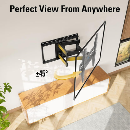 Full Motion TV Wall Mount for 32-70 Inch Tvs up to 99Lbs | Mount Bracket with Swivel and Tilt, TV Bracket with Articulating Dual Arms, Fits 16” Studs, Max VESA 400X400 Mm, MD23804