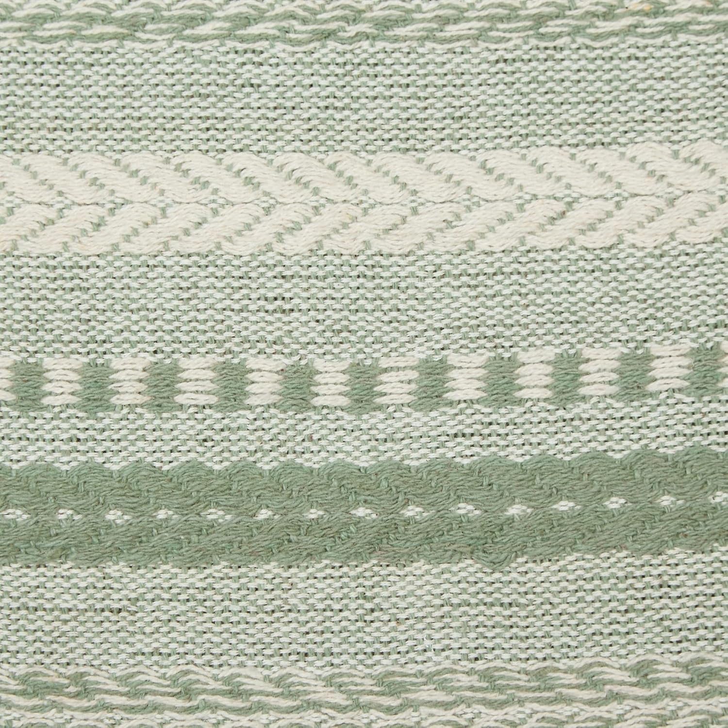 farmhouse-braided-stripe-table-runner-collection-15x72-15x77-fringe-included-artichoke-green