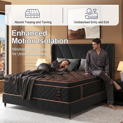 Queen Hybrid Mattress 14 Inch, Medium Firm Gel Memory Foam & Pocket Springs - Motion Isolation & Pressure Relief for Back & Side Sleepers, Certipur-Us Certified5
