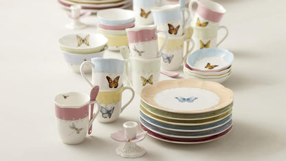 Butterfly Meadow Porcelain Dessert Plates, 8 Inch, Set of 410