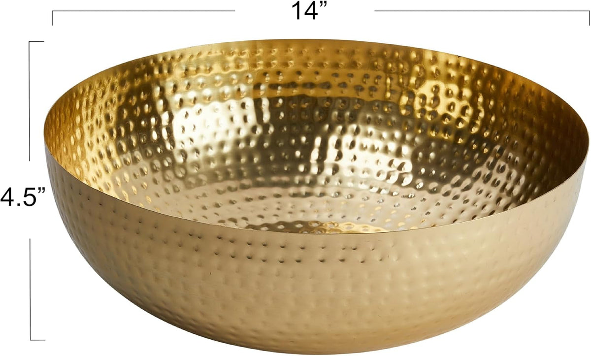 creative-co-op-round-hammered-metal-serving-and-mixing-bowl-gold-finish