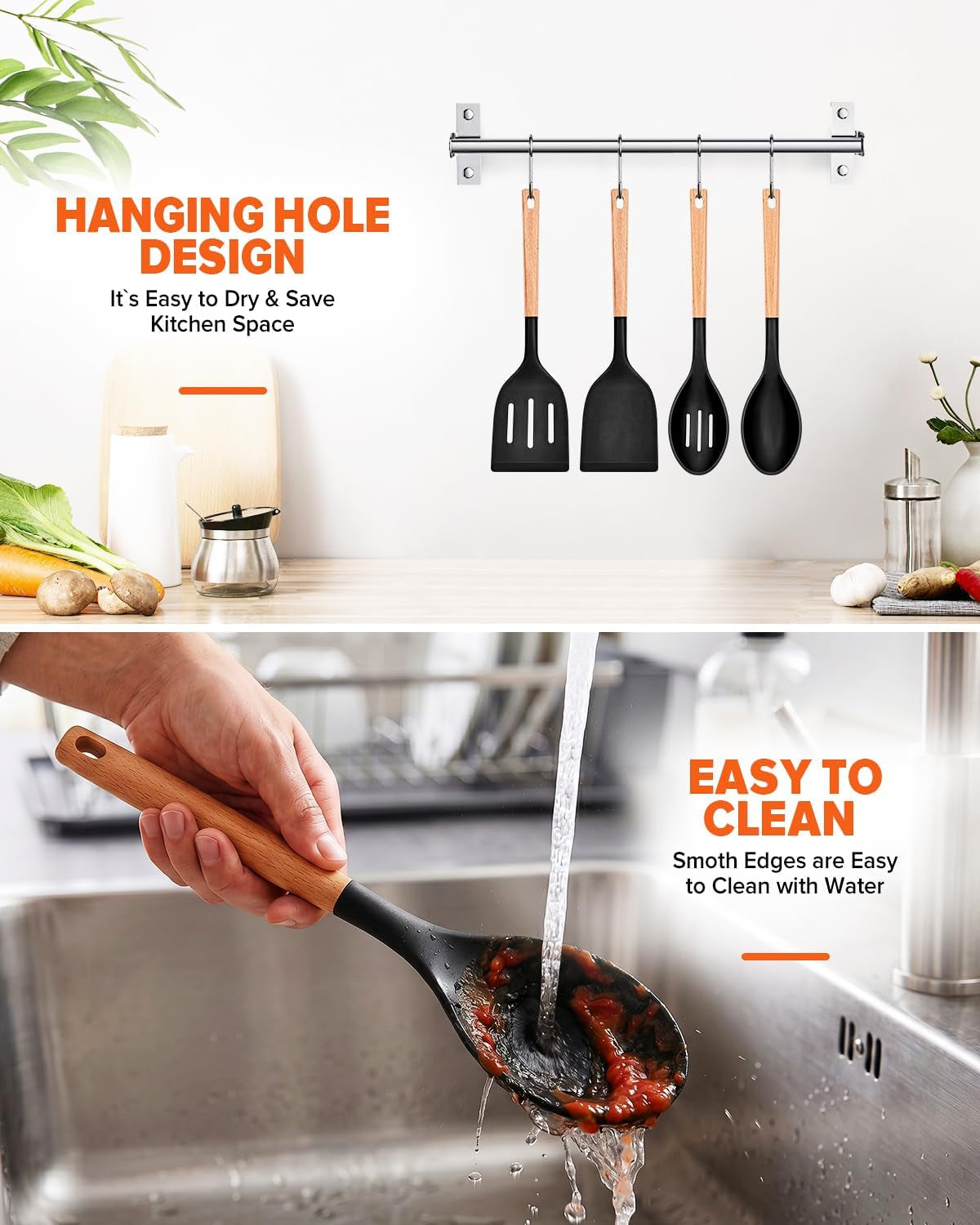 cooking-utensils-for-nonstick-cookwares-bpa-free-matte-silicone-heat-resistant-large-solid-slotted-spoons-and-spatulas-for-frying-mixing-serving-turning-and-stirring-wooden-handle-black
