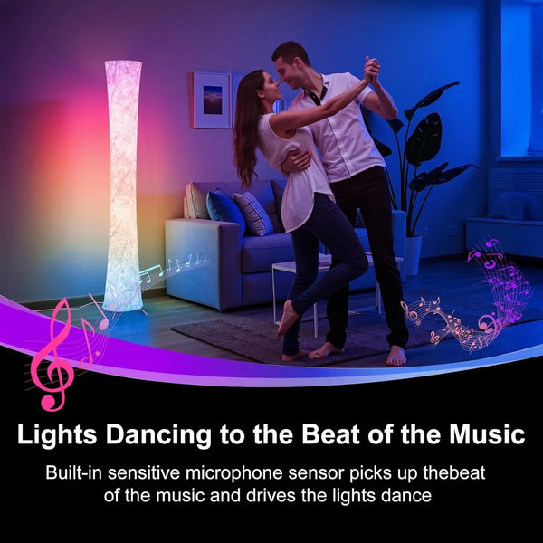 Floor Lamp, 61'' Smart RGB LED Corner Lamp with Music Sync and 16 Million DIY Colors, 3 Color Temperature, APP & Remote Control, Color Changing Standing Floor Lamp for Bedroom Living Room5