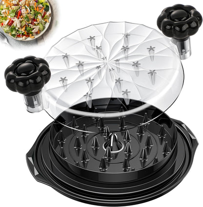 Chicken Shredder Tool Twist Large - Meat Shredders for Chicken Breast | 10'' Pro Visible Kitchen Gadgets Grinder Machine with Brush,Strong Anti-Slip Strip,Ergonomic Handle,Bpa Free (Black)1