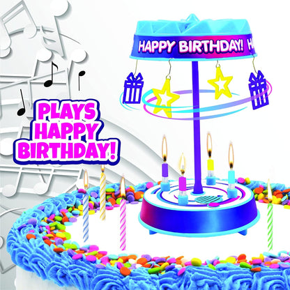 Spincredible Candle, Singing Candle-Powered Spinning Cake Topper, Reusable Birthday Candle, Fits Any Size Cake, Great for Birthdays, 1 Count3