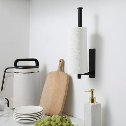 under Cabinet Paper Towel Holder for Kitchen, Adhesive, Black3