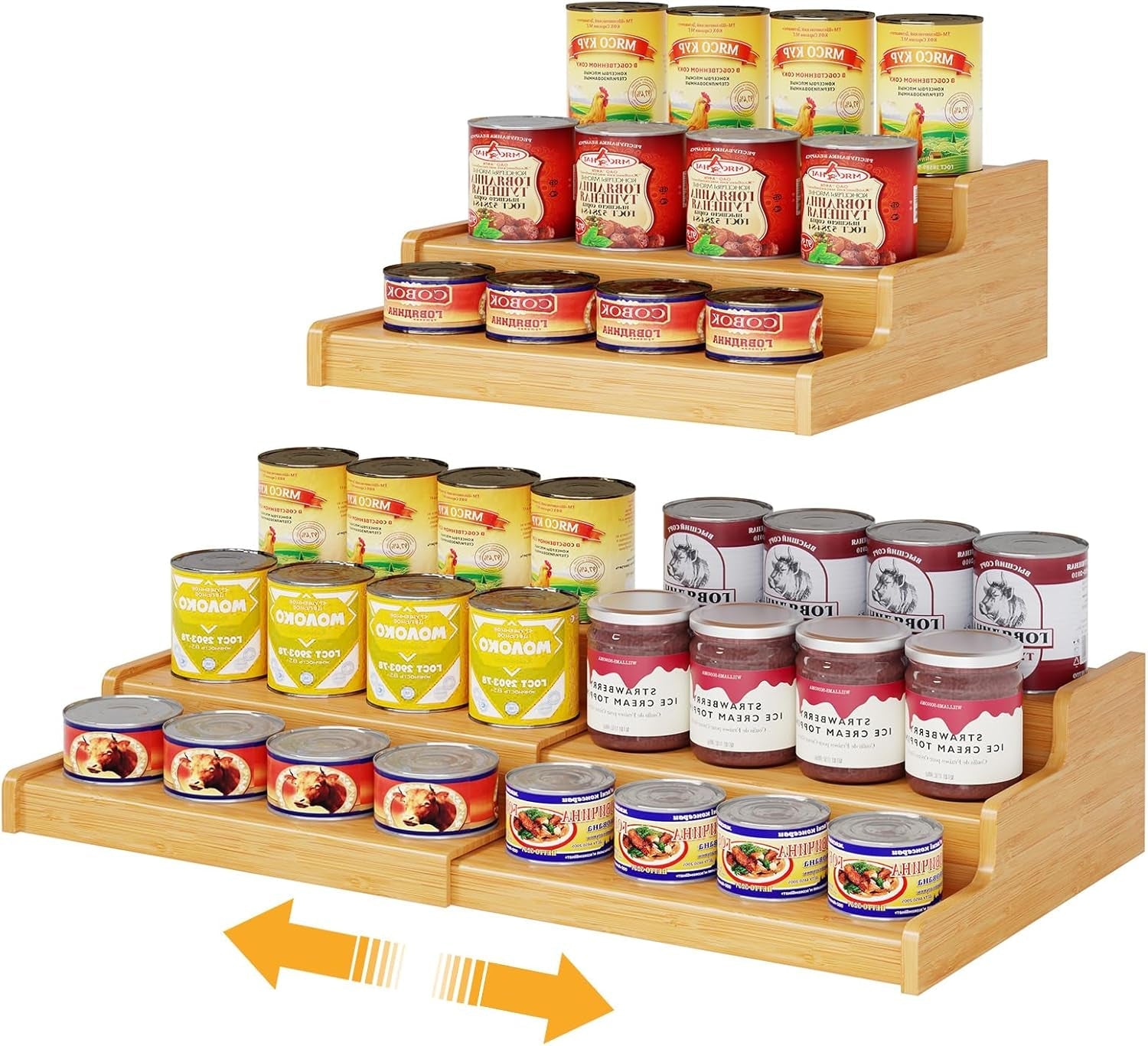 expandable-bamboo-can-rack-organizer-for-pantry-3-tier-adjustable-can-storage-holder-soda-organizer-holds-up-to-24-cans-canned-goods-storage-display-for-pantry-cabinet-countertop-patent-pending