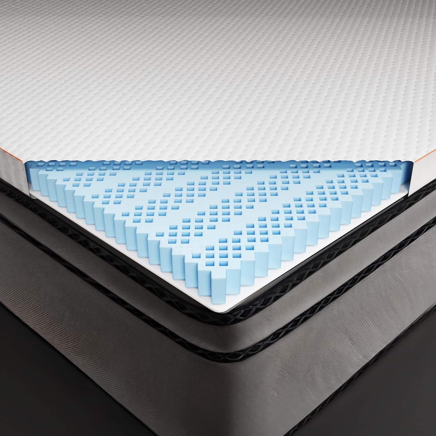 the-essentials-mattress-topper-queen-2-inch-with-octacell-technology-plush-comfort-breathable-cooling-foam-mattress