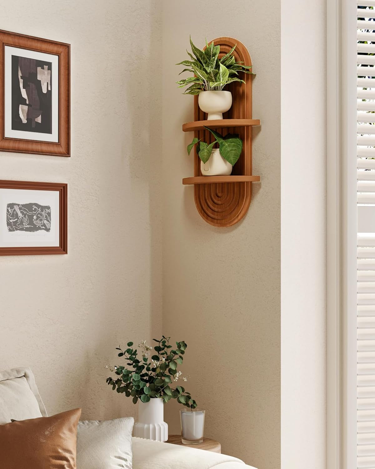 boho-wall-decor-plant-wall-shelf-wood-plant-holder-2-tier-brown-mid-century-modern-decor-hanging-plant-shelf-wooden-floating-shelves-for-home-bedroom-living-room-holding-planter-decoration
