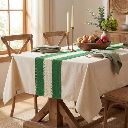Dark Green Table Cloth, Heavy Weight, 60×104 Inch Rectangular1