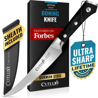 Curved Boning Knife, 6" for Meat Cutting & Trimming – Fillet Knife1