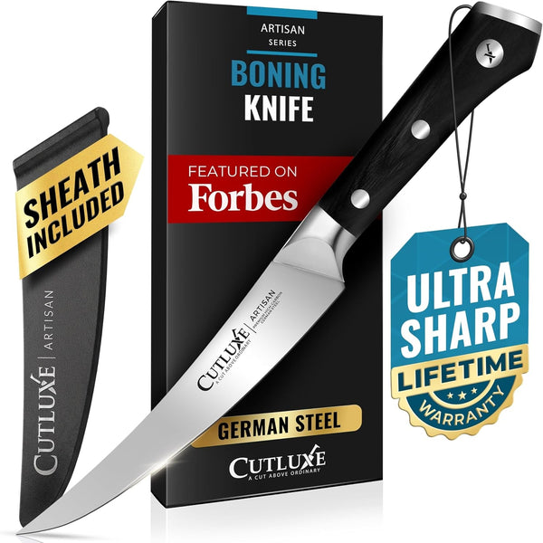 Curved Boning Knife, 6" for Meat Cutting & Trimming – Fillet Knife1