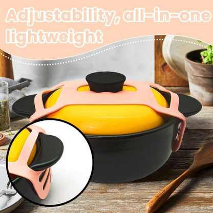 Silicone Lid Lock Strap for Crockpot Slow Cooker (6/7/8 Quart) - Universal Crockpot Lid Holder & Rubber Strap Alternative | Heat-Resistant, No-Spill Design Transport Accessories-Black 2PCS2