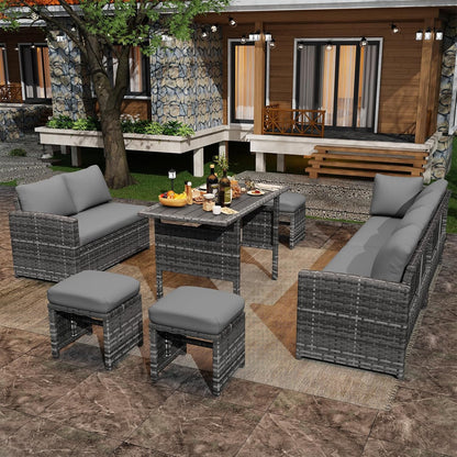 Patio Furniture Set with Waterproof Cover, 7 Pieces Outdoor Sectional3