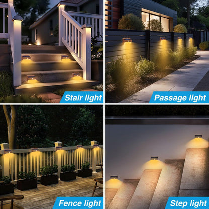 6 Pack Solar Motion Sensor Lights Outdoor Waterproof with 3 Modes6