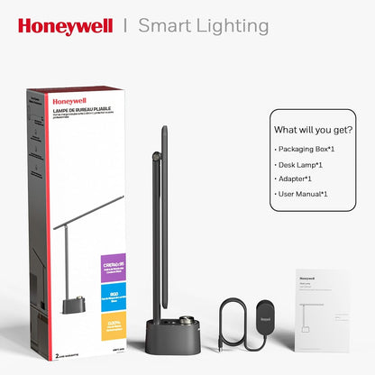 HWT-H01 LED Desk Lamp, Foldable & Stepless Dimmable, Black6