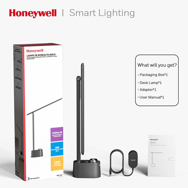 HWT-H01 LED Desk Lamp, Foldable & Stepless Dimmable, Black6