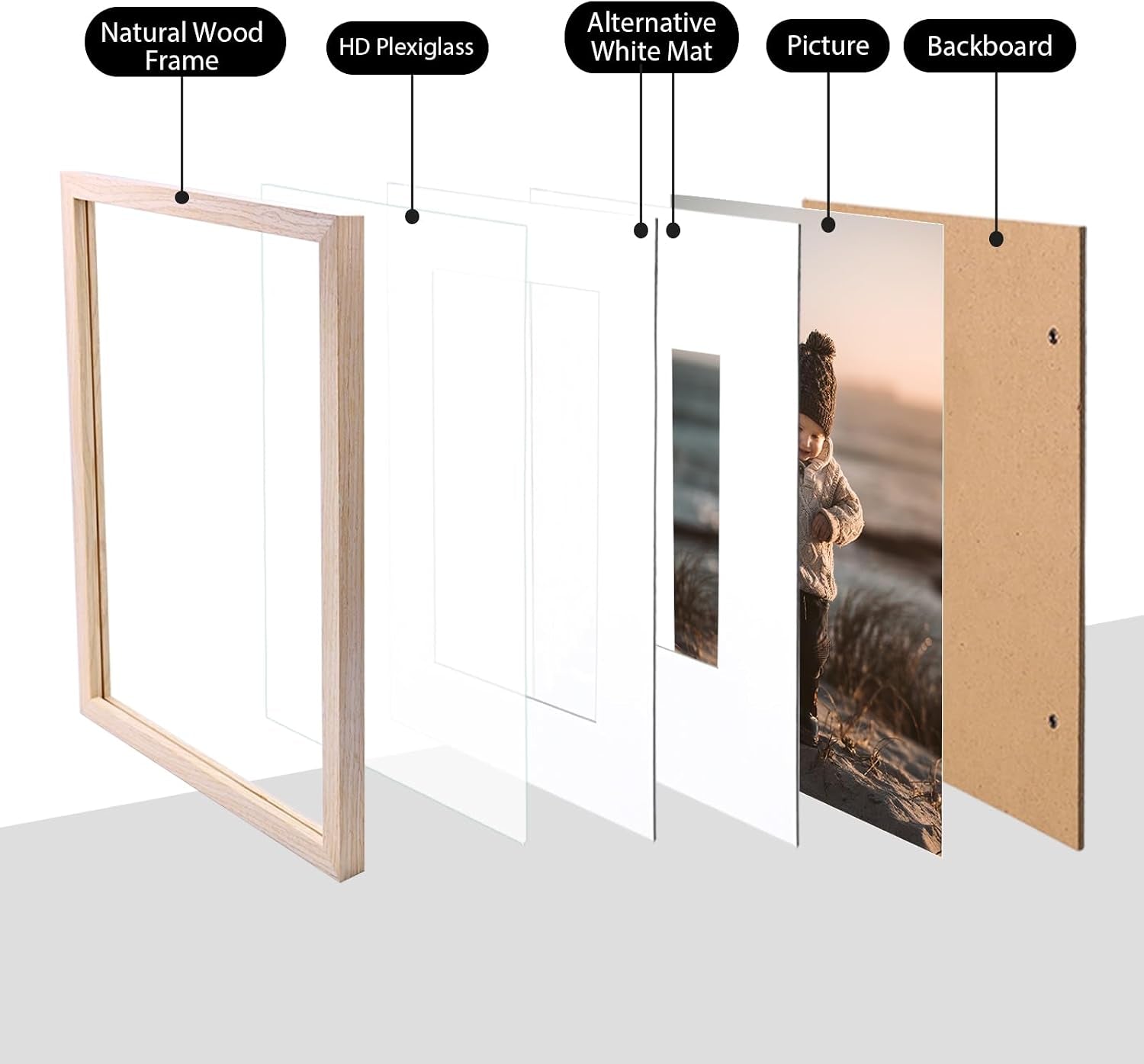 8x10-picture-frame-natural-solid-wood-frames-with-acrylic-plexiglass-for-pictures-4x6-5x7-with-mat-or-8x10-without-mat-tabletop-and-wall-display-photo-frame-set-of-4