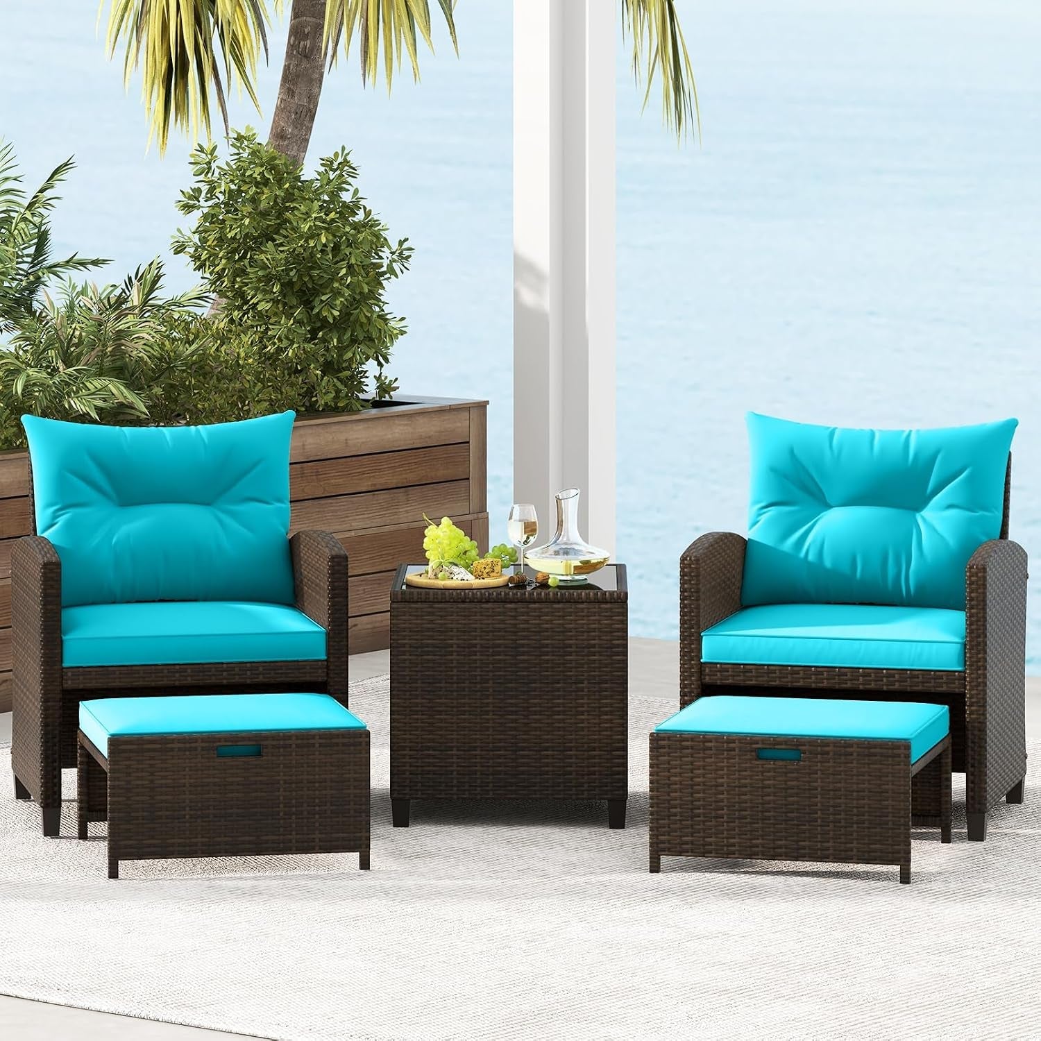 5-pieces-patio-conversation-set-pe-wicker-outdoor-furniture-set-with-2-chairs-2-ottomans-tempered-glass-coffee-table-ideal-for-poolside-backyard-lawn-deck-mix-brown-turquoise