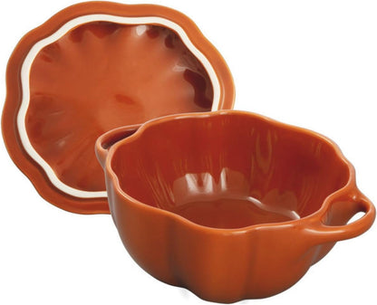 Staub La Cocotte Special Shape 40511-554 Pumpkin Cocotte Cinnamon, 5.9 Inches (15 Cm), 0.2 Fl Oz (0.68 Ml), Ceramic, Heat Resistant, Storage Container, Microwave Safe2