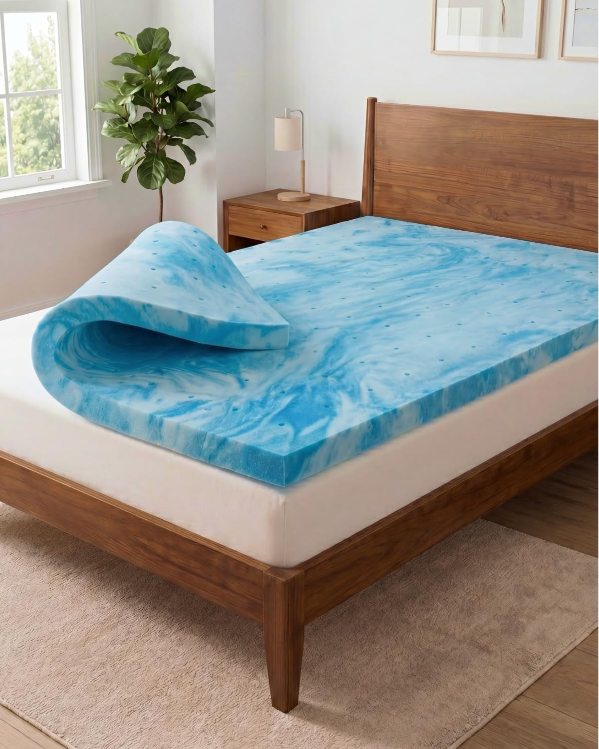 3-inch-full-memory-foam-mattress-topper-cooling-gel-mattress-pad-cooling-gel-infused-bed-topper-soft-ventilated-mattress-pad-for-pressure-relief-pain-free-sleep-certipur-us-oeko-tex