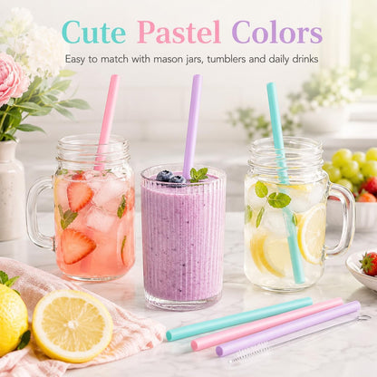 Replacement Straws for Owala Freesip 24Oz & 32Oz, 6 Pack | Water Bottle Replacement Accessories | Bpa-Free Reusable Plastic Straws | Includes Cleaning Brush5