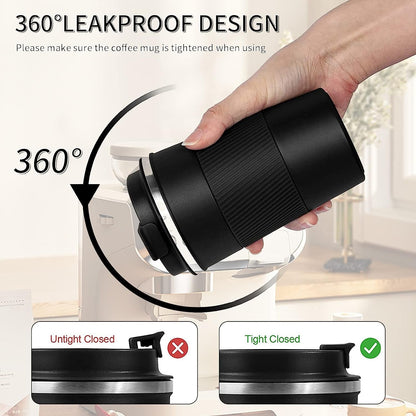 Insulated Travel Coffee Mug, Stainless Steel Coffee Cup with Leakproof Lid | Double-Wall Insulation Keeps Drinks Hot or Cold for Hours, with a Leakproof Lid and Portable Stainless Steel Design4