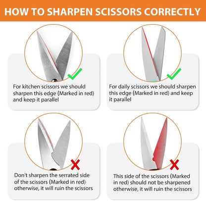 6-In-1 Knife Sharpener 5 Stage with Cut-Resistant Glove,White+Gray5